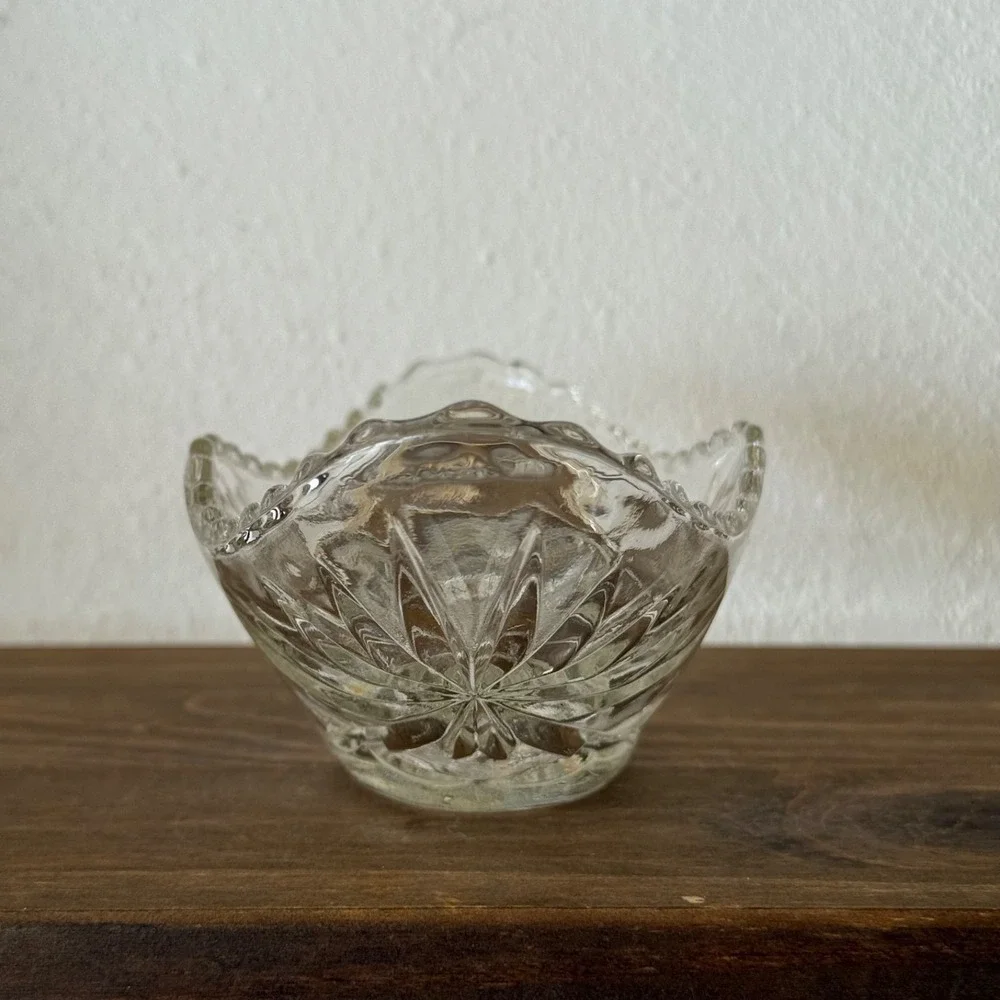 Vintage Anchor Hocking Star‎ Of David Gondola Boat Candy Dish EAPC